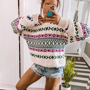 Cozy Nordic Daze slouchy cotton sweater